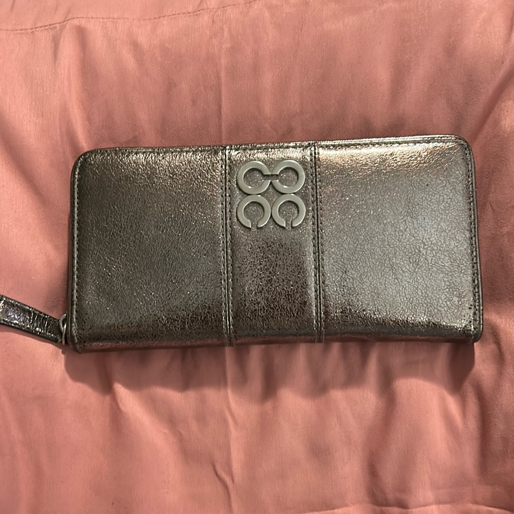 Coach Sparkle Zip Around Long Wallet